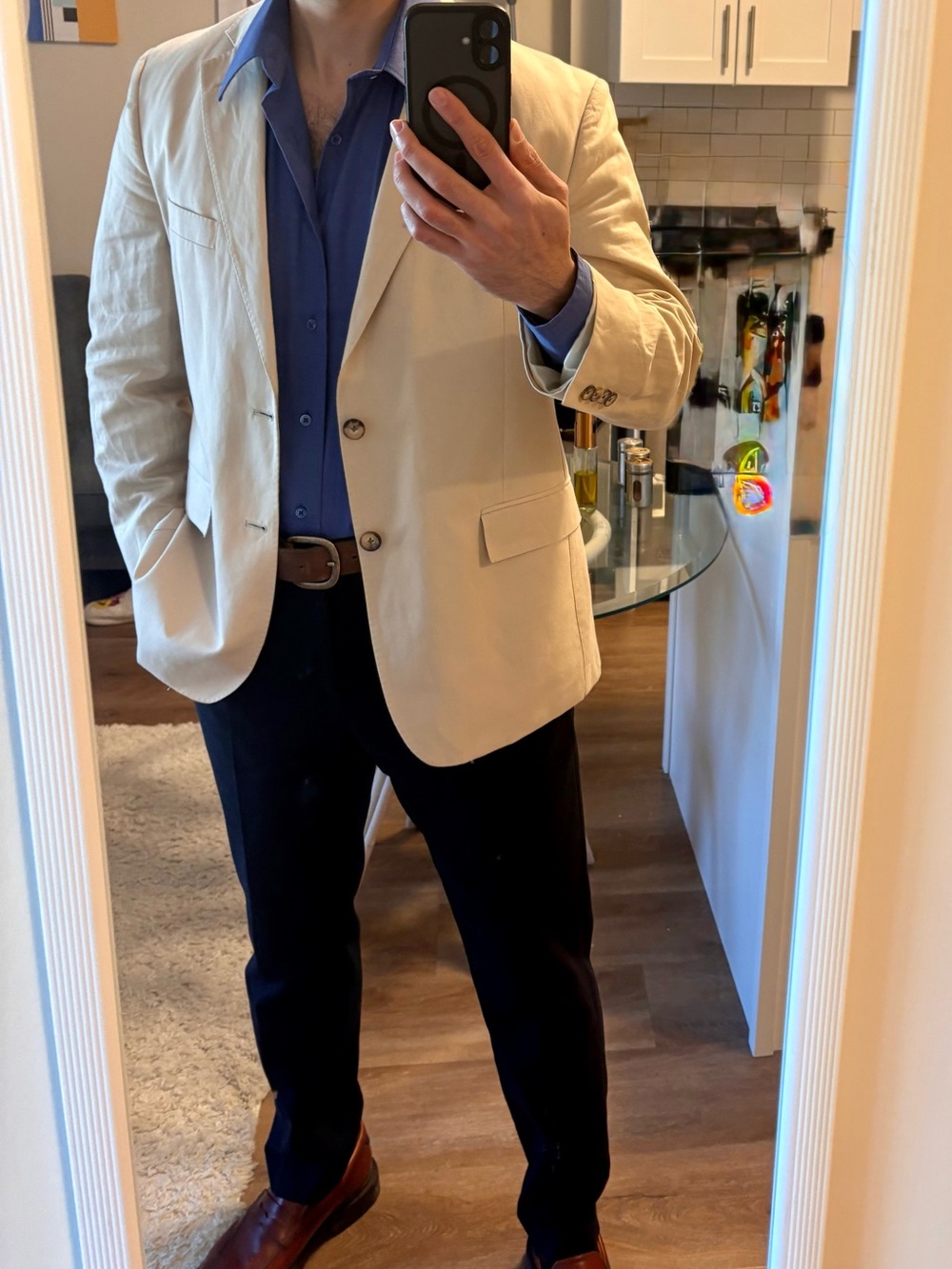 Brooks Brothers tailored blazer in a versatile beige/tan 42S